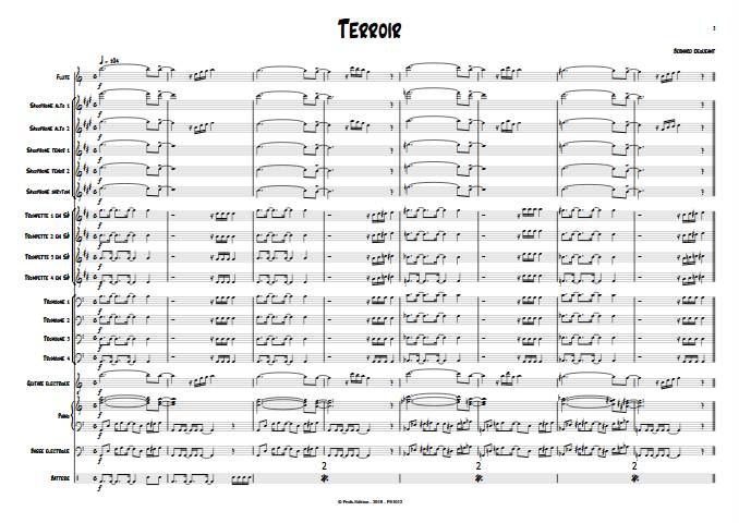 Terroir - Big Band - DEQUEANT B. - Partition