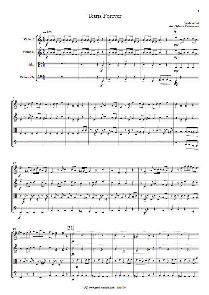 Tétris - Quatuor à Cordes - TRADITIONNEL RUSSE - app.scorescoreTitle