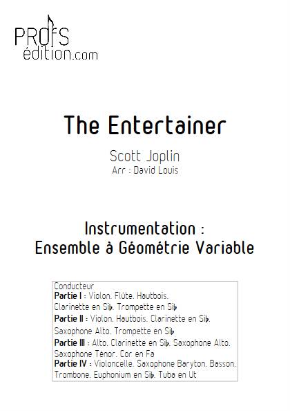 The Entertainer - Ensemble à Géométrie Variable - JOPLIN S. - page de garde