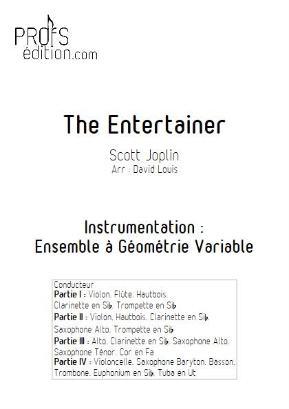 The Entertainer - Ensemble à Géométrie Variable - JOPLIN S. - page de garde