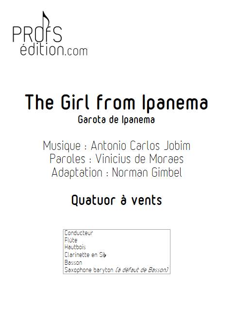 The girl from Ipanema - Quatuor à vents - JOBIM A. C. - page de garde