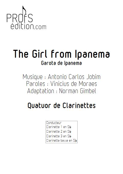 The girl from Ipanema - Quatuor de Clarinettes - JOBIM A. C. - page de garde