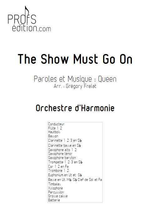 The Show Must Go on - Orchestre d'harmonie - QUEEN - page de garde