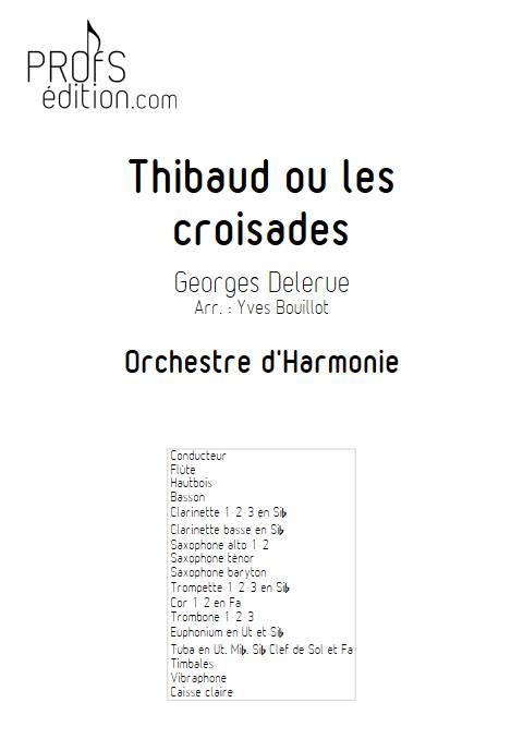 Thibaud ou les croisades - Orchestre d'Harmonie - DELERUE G. - page de garde