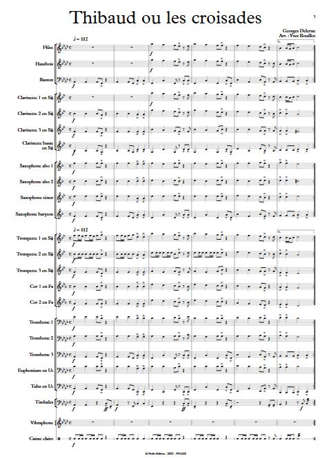 Thibaud ou les croisades - Orchestre d'Harmonie - DELERUE G. - app.scorescoreTitle