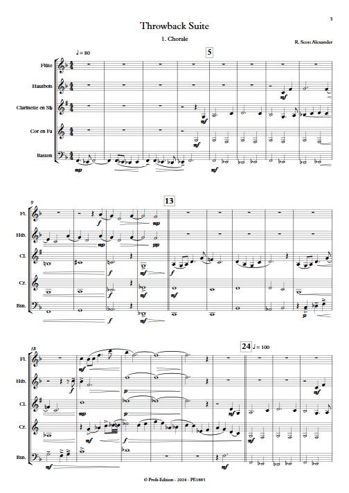 Throwback Suite - Quintette à vent - ALEXANDER R. S. - app.scorescoreTitle