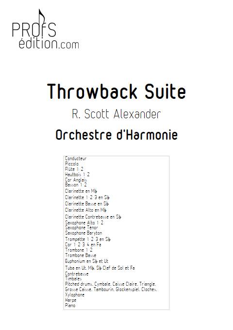 Throwback Suite - Orchestre d'harmonie - ALEXANDER R. S. - page de garde