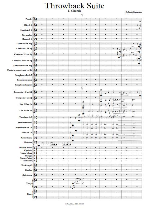 Throwback Suite - Orchestre d'harmonie - ALEXANDER R. S. - app.scorescoreTitle