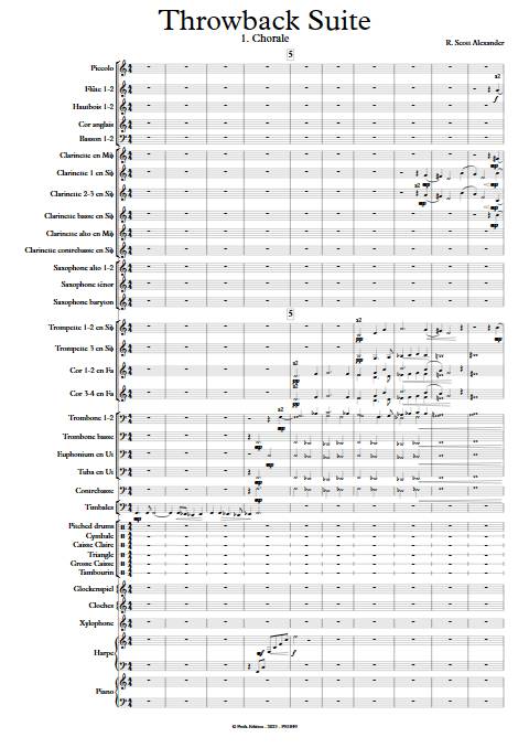 Throwback Suite - Orchestre d'harmonie - ALEXANDER R. S. - Partition