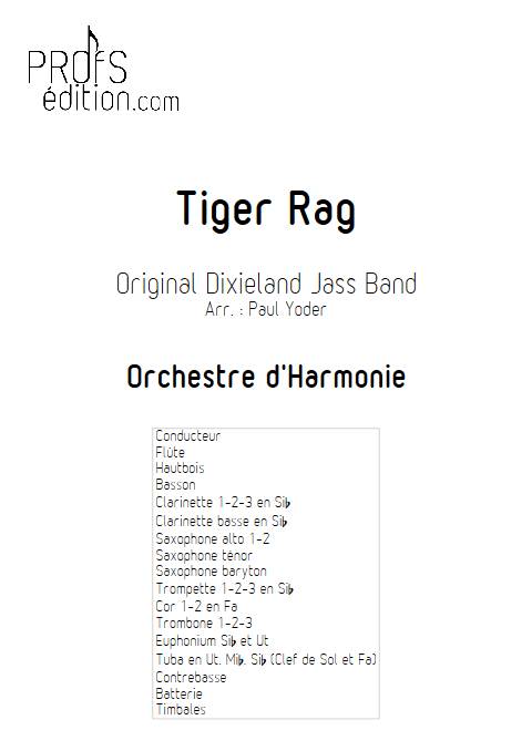 Tiger Rag - Orchestre d'harmonie - TRADITIONNEL AMERICAIN - page de garde