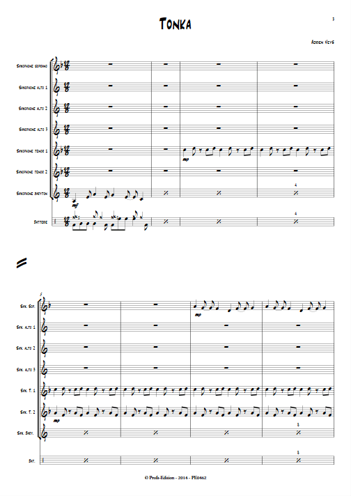 Tonka - Ensemble de Saxophones - VEYS A. - app.scorescoreTitle