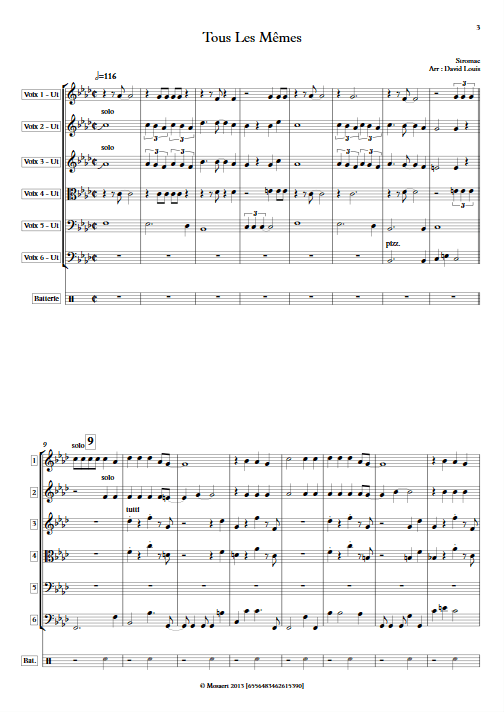 Tous les Mêmes - Ensemble à Géométrie Variable - STROMAE - app.scorescoreTitle