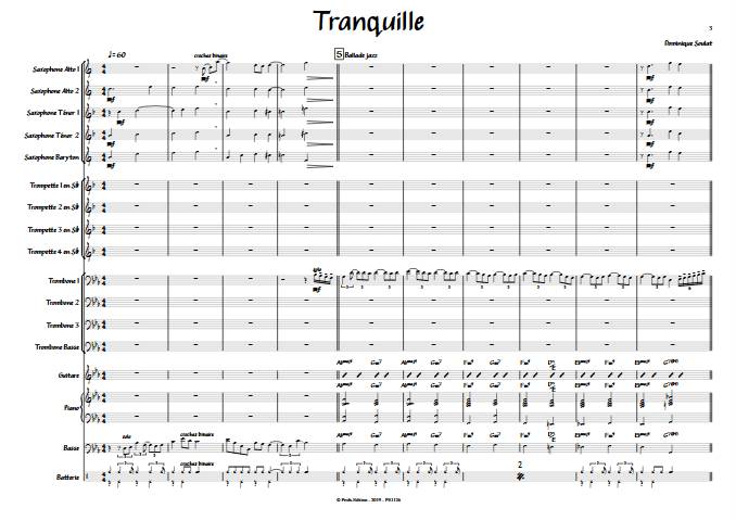 Tranquille - Big Band - SOULAT D. - app.scorescoreTitle
