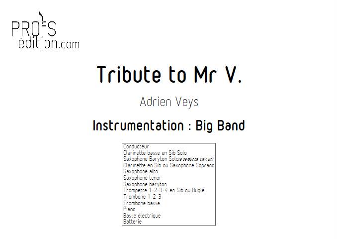 Tribute to Mr V - Big Band - VEYS A. - page de garde