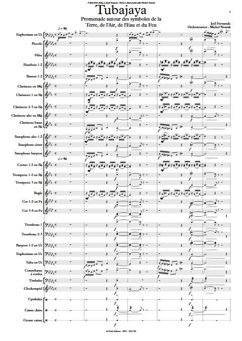 Tubajaya - Orchestre d'harmonie - FERNANDE J. - Partition