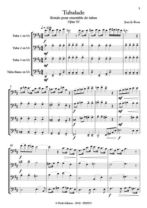 Tubalade - Quatuor de Tubas - ROUX J. J. - app.scorescoreTitle