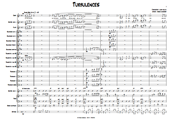 Turbulences - Big Band - VALLEJO A. - Partition