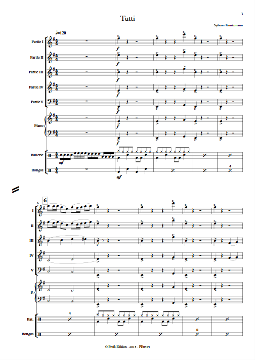 Tutti - Ensemble à Géométrie Variable - KUNTZMANN S. - Partition