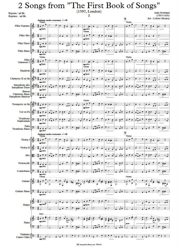 Two Songs - Ensemble Géométrie Variable - DOWLAND J. - app.scorescoreTitle