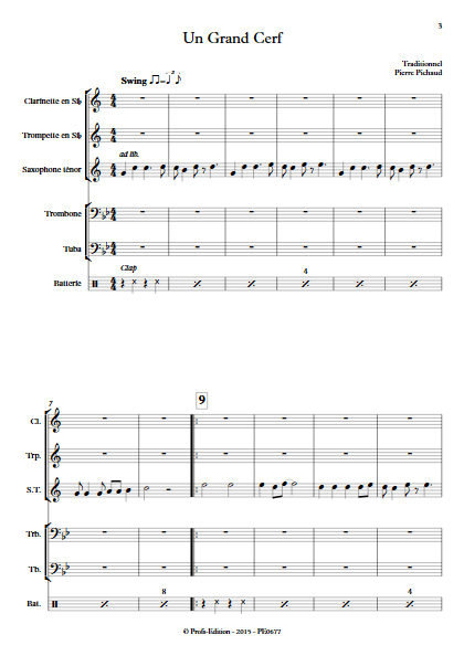Un Grand Cerf - Fanfare - TRADITIONNEL - app.scorescoreTitle