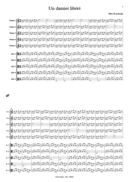 Un damier libéré - Ensemble à Cordes - KOWALCZYK M. - app.scorescoreTitle