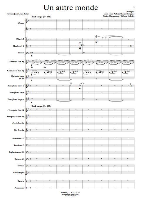 Un autre monde - Orchestre d'Harmonie - TELEPHONE - Partition