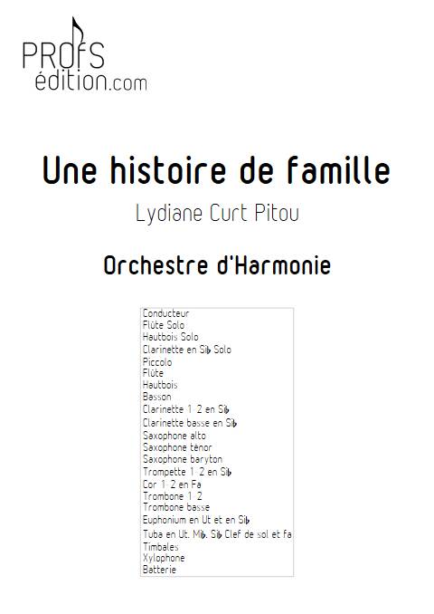 Une histoire de famille - Orchestre d'harmonie - CURT PITOU L. - page de garde