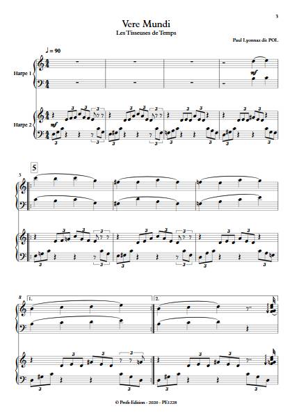 Vere Mundi - Duo de Harpes - LYONNAZ P. - Partition