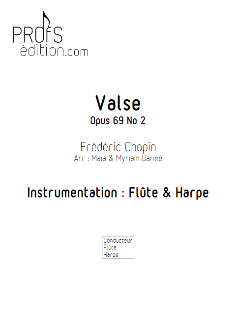 Valse Op 69 N°2 - Flûte & Harpe - CHOPIN F. - page de garde