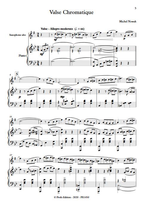 Valse chromatique - Saxophone et pIano - NOWAK M. - Partition