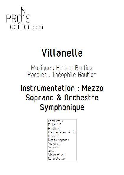 Villanelle - Chant & Orchestre Symphonique - BERLIOZ H. - page de garde