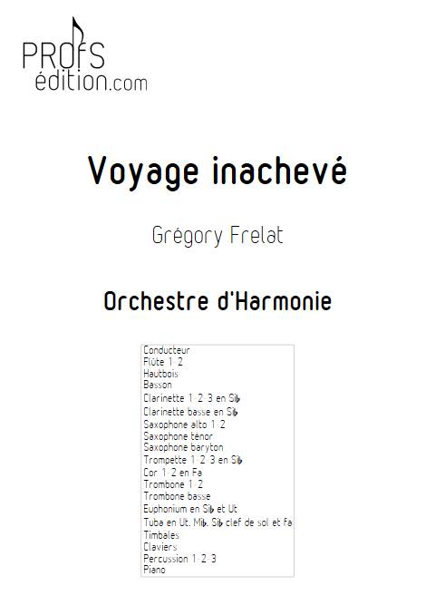 Voyage inachevé - Orchestre d'harmonie - FRELAT G. - page de garde