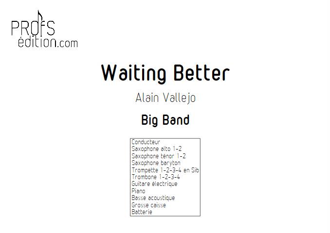 Waiting better - Big Band - VALLEJO A. - page de garde