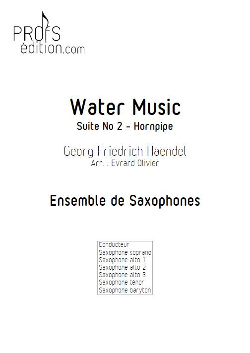 Water Music - Hornpipe - Ensemble de Saxophones - HAENDEL G. F. - page de garde