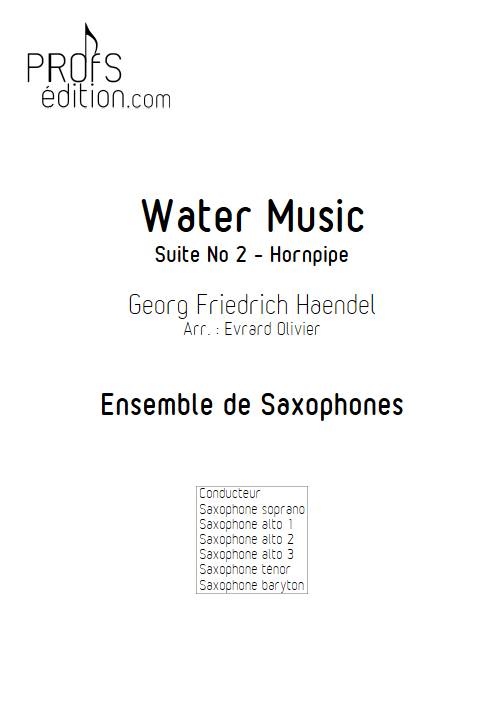Water Music - Hornpipe - Ensemble de Saxophones - HAENDEL G. F. - page de garde