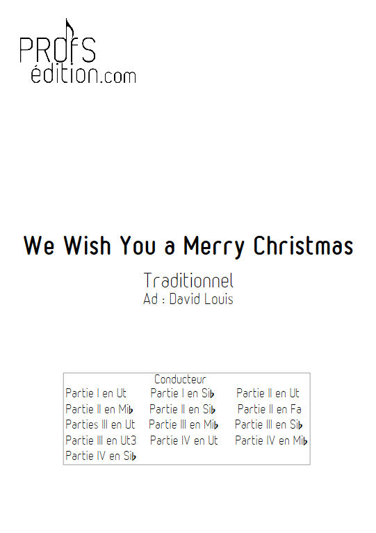 We Wish You a Merry Christmas - Ensemble Géométrie Variable - TRADITIONNEL - page de garde