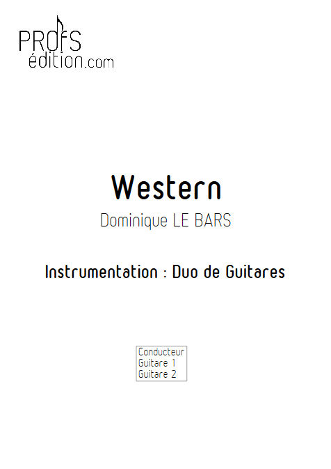 Western - Duos Guitare - LE BARS D. - page de garde