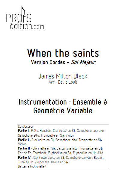 When the saints -Ensemble à Géométrie Variable - BLACK J. M. - page de garde