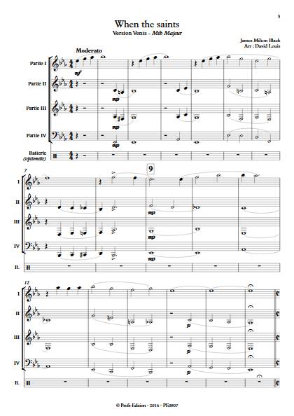 When the saints -Ensemble à Géométrie Variable - BLACK J. M. - app.scorescoreTitle