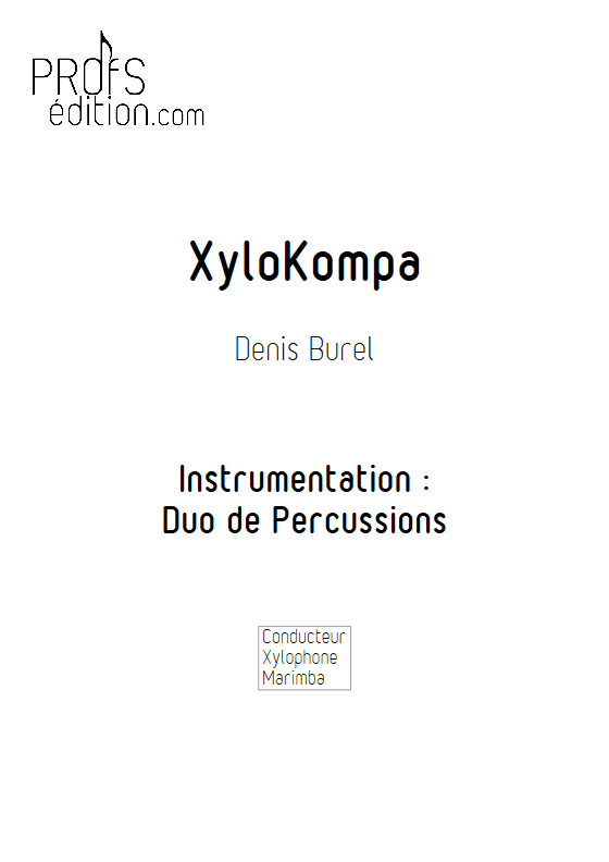 Xylo Kompa - Duo Percussions - BUREL D. - page de garde