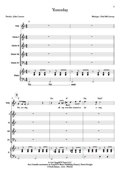 Yesterday - Ensemble Variable - MCCARTNEY P. - app.scorescoreTitle