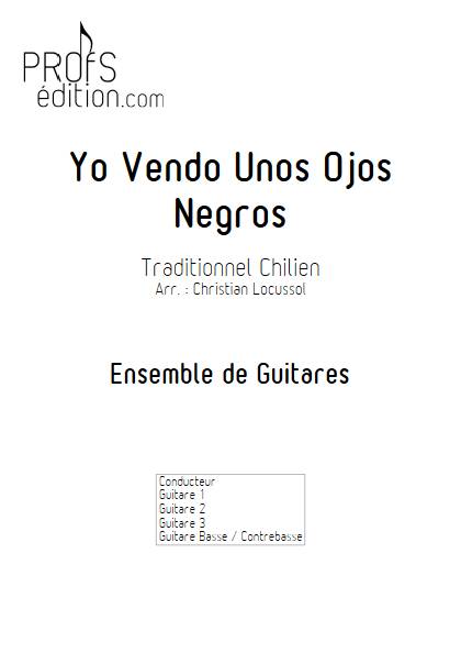 Yo Vendo Unos Ojos Negros - Ensemble de Guitares - TRADITIONNEL EQUATORIEN - page de garde