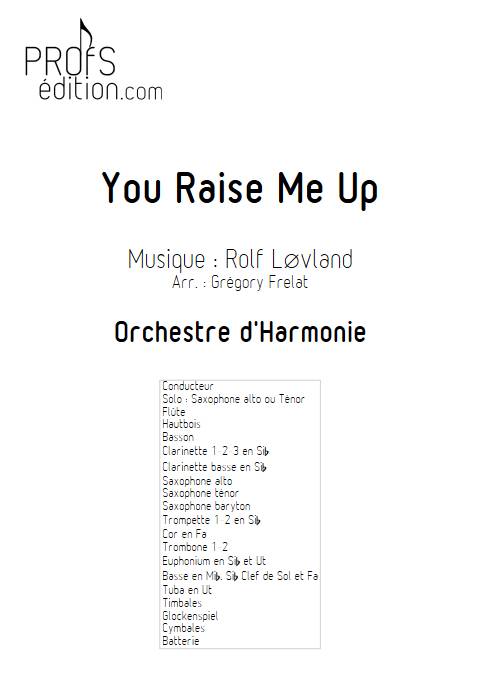 You raise me up - Orchestre d'harmonie - LOVLAND R. - page de garde