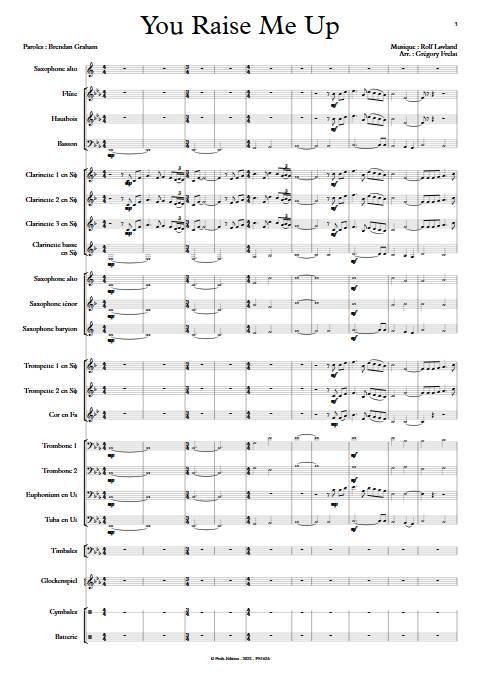 You raise me up - Orchestre d'harmonie - LOVLAND R. - Partition