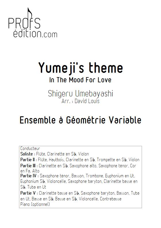 Yumeji's theme (in The Mood For Love) - Ensemble Variable - UMEBAYASHI S. - page de garde
