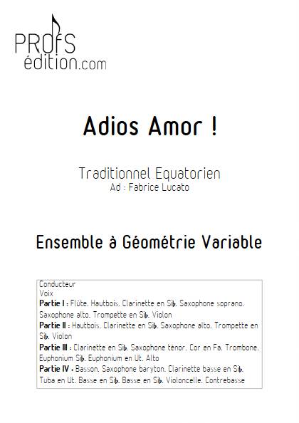 Adios amor - Ensemble Variable - TRADITIONNEL EQUATORIEN - page de garde