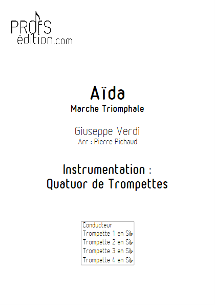 Aïda - Quatuor de Trompettes - VERDI G. - page de garde