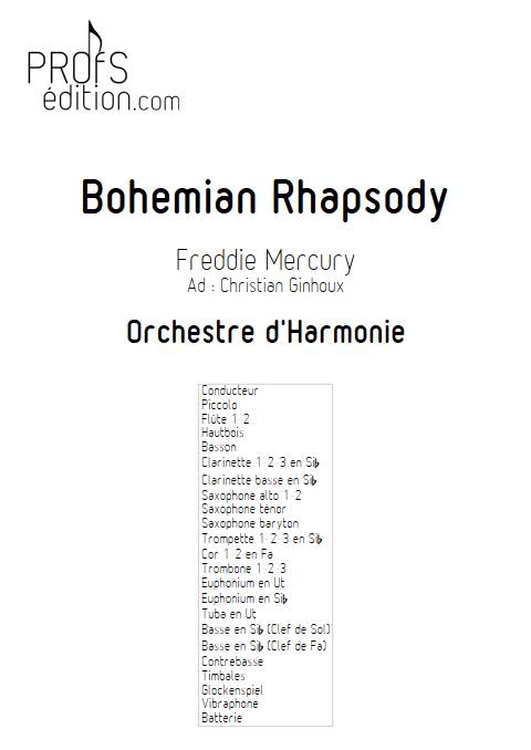 Bohemian Rhapsody - Orchestre d'Harmonie - QUEEN - page de garde