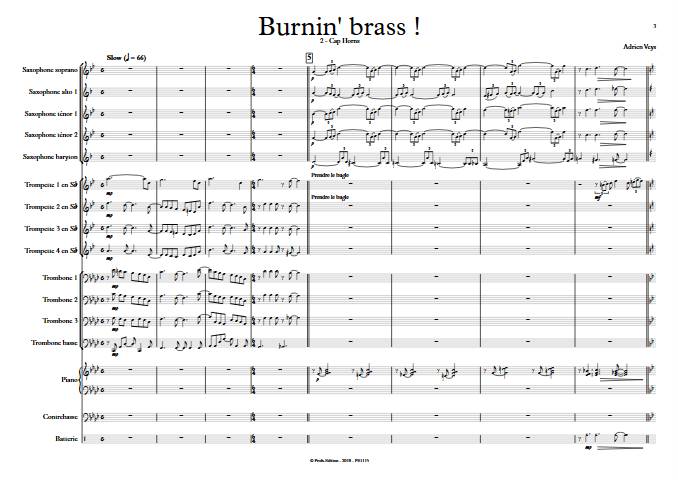 Burnin'Brass - Cap Horns - Big Band - VEYS A. - Partition
