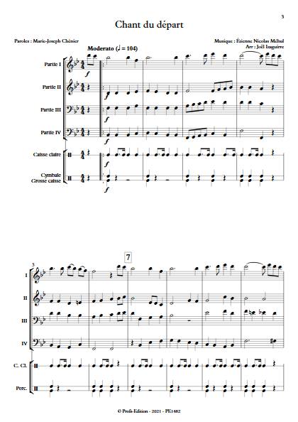 Chant du départ - Fanfare - MEHUL E. N. - app.scorescoreTitle